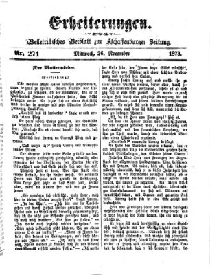 Erheiterungen (Aschaffenburger Zeitung) Mittwoch 26. November 1873