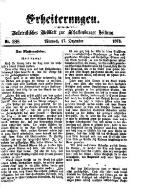 Erheiterungen (Aschaffenburger Zeitung) Mittwoch 17. Dezember 1873