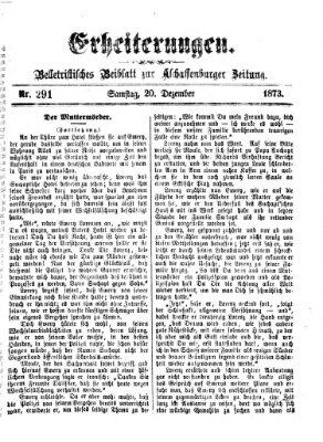 Erheiterungen (Aschaffenburger Zeitung) Samstag 20. Dezember 1873