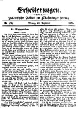 Erheiterungen (Aschaffenburger Zeitung) Montag 22. Dezember 1873