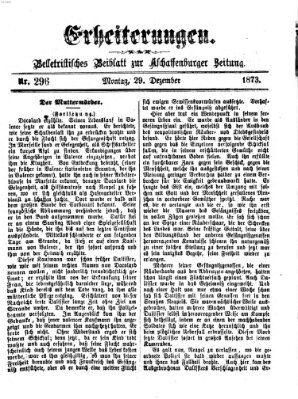 Erheiterungen (Aschaffenburger Zeitung) Montag 29. Dezember 1873