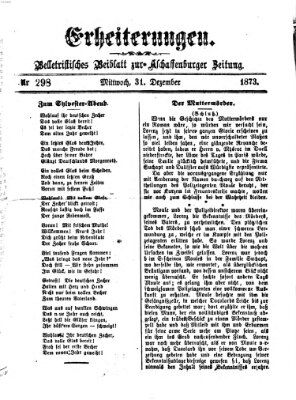 Erheiterungen (Aschaffenburger Zeitung) Mittwoch 31. Dezember 1873