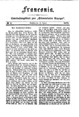 Franconia (Schweinfurter Anzeiger) Samstag 14. Januar 1871