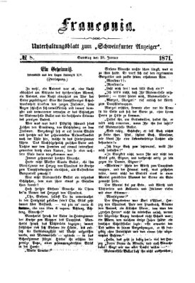 Franconia (Schweinfurter Anzeiger) Samstag 28. Januar 1871