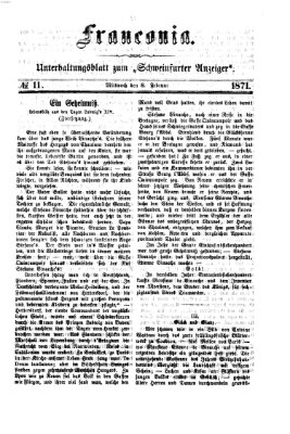 Franconia (Schweinfurter Anzeiger) Mittwoch 8. Februar 1871