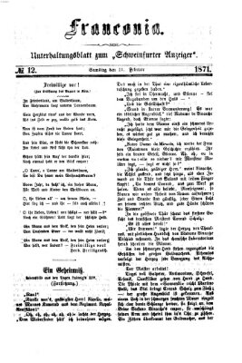 Franconia (Schweinfurter Anzeiger) Samstag 11. Februar 1871