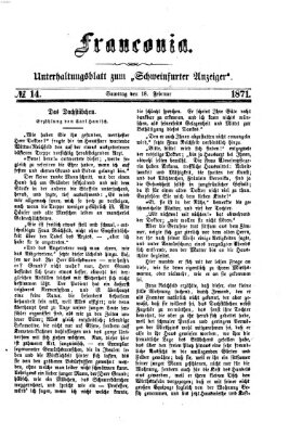 Franconia (Schweinfurter Anzeiger) Samstag 18. Februar 1871