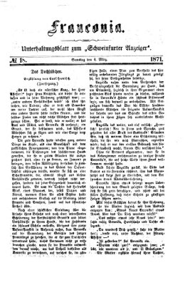 Franconia (Schweinfurter Anzeiger) Samstag 4. März 1871