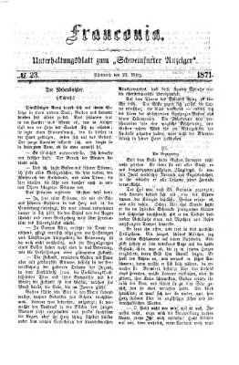 Franconia (Schweinfurter Anzeiger) Mittwoch 22. März 1871