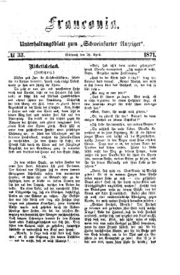 Franconia (Schweinfurter Anzeiger) Mittwoch 26. April 1871