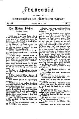 Franconia (Schweinfurter Anzeiger) Mittwoch 31. Mai 1871