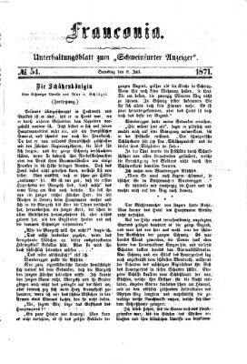 Franconia (Schweinfurter Anzeiger) Samstag 8. Juli 1871