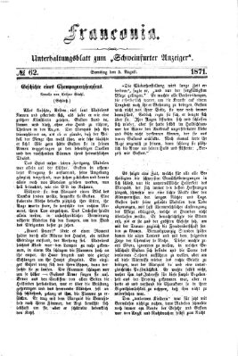 Franconia (Schweinfurter Anzeiger) Samstag 5. August 1871