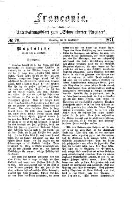 Franconia (Schweinfurter Anzeiger) Samstag 2. September 1871