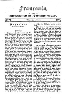 Franconia (Schweinfurter Anzeiger) Mittwoch 4. Oktober 1871