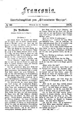 Franconia (Schweinfurter Anzeiger) Mittwoch 22. November 1871