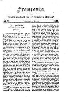 Franconia (Schweinfurter Anzeiger) Mittwoch 13. Dezember 1871