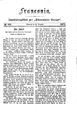 Franconia (Schweinfurter Anzeiger) Mittwoch 20. Dezember 1871