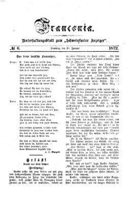 Franconia (Schweinfurter Anzeiger) Samstag 20. Januar 1872