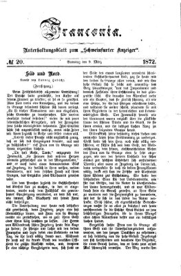 Franconia (Schweinfurter Anzeiger) Samstag 9. März 1872