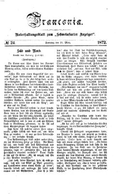 Franconia (Schweinfurter Anzeiger) Samstag 23. März 1872