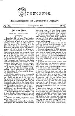 Franconia (Schweinfurter Anzeiger) Samstag 20. April 1872