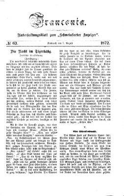 Franconia (Schweinfurter Anzeiger) Mittwoch 7. August 1872