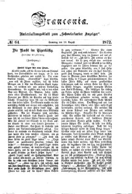 Franconia (Schweinfurter Anzeiger) Samstag 10. August 1872