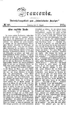 Franconia (Schweinfurter Anzeiger) Samstag 17. August 1872