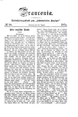 Franconia (Schweinfurter Anzeiger) Samstag 24. August 1872