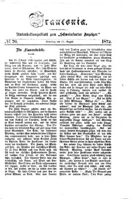 Franconia (Schweinfurter Anzeiger) Samstag 31. August 1872