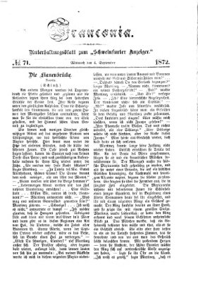 Franconia (Schweinfurter Anzeiger) Mittwoch 4. September 1872