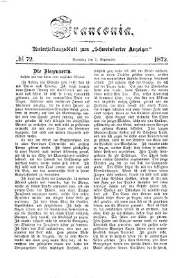 Franconia (Schweinfurter Anzeiger) Samstag 7. September 1872