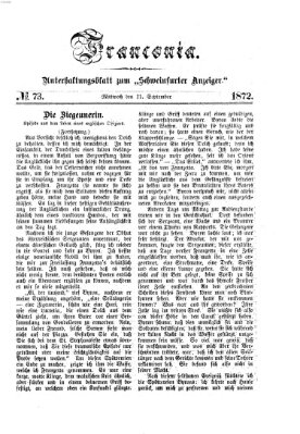 Franconia (Schweinfurter Anzeiger) Mittwoch 11. September 1872