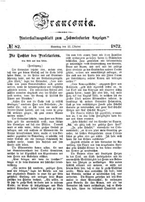 Franconia (Schweinfurter Anzeiger) Samstag 12. Oktober 1872