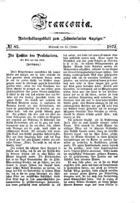 Franconia (Schweinfurter Anzeiger) Mittwoch 23. Oktober 1872