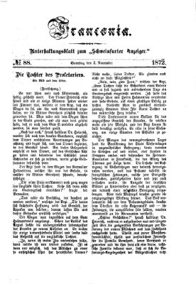 Franconia (Schweinfurter Anzeiger) Samstag 2. November 1872