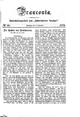 Franconia (Schweinfurter Anzeiger) Samstag 9. November 1872