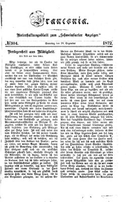 Franconia (Schweinfurter Anzeiger) Samstag 28. Dezember 1872