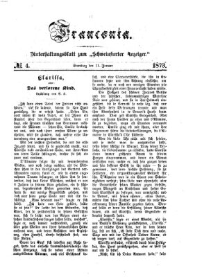 Franconia (Schweinfurter Anzeiger) Samstag 11. Januar 1873