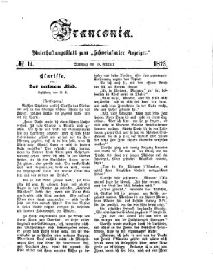 Franconia (Schweinfurter Anzeiger) Samstag 15. Februar 1873