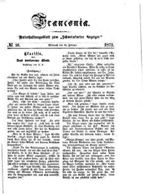 Franconia (Schweinfurter Anzeiger) Samstag 22. Februar 1873