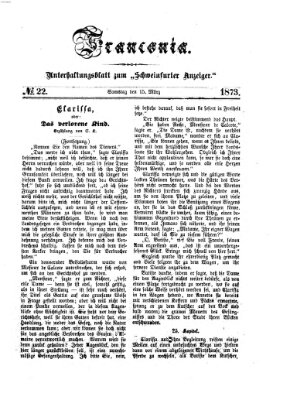 Franconia (Schweinfurter Anzeiger) Samstag 15. März 1873