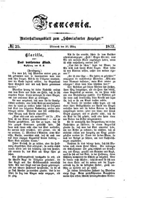 Franconia (Schweinfurter Anzeiger) Mittwoch 26. März 1873