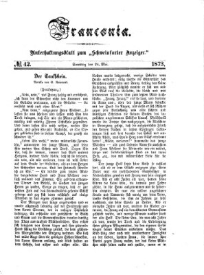 Franconia (Schweinfurter Anzeiger) Samstag 24. Mai 1873