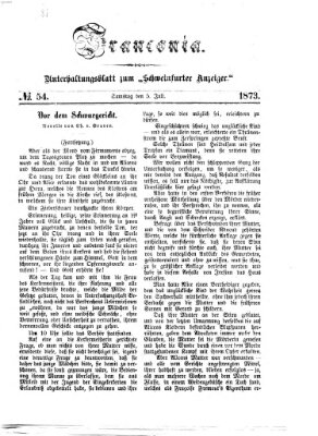 Franconia (Schweinfurter Anzeiger) Samstag 5. Juli 1873