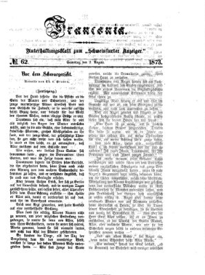 Franconia (Schweinfurter Anzeiger) Samstag 2. August 1873