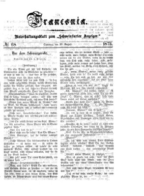 Franconia (Schweinfurter Anzeiger) Samstag 23. August 1873