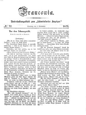 Franconia (Schweinfurter Anzeiger) Samstag 6. September 1873