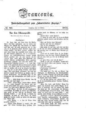 Franconia (Schweinfurter Anzeiger) Samstag 4. Oktober 1873